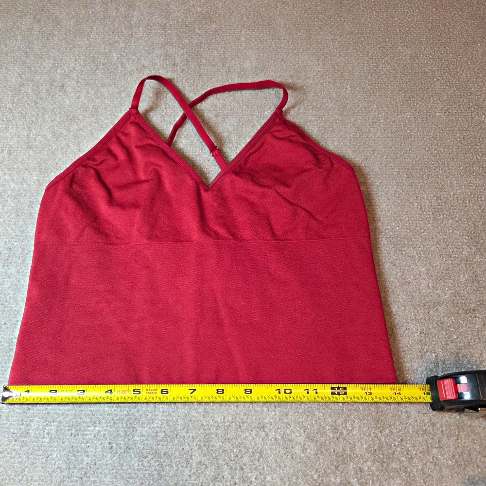 Streetwear Society Red Seamless Cami Tank Top V-Neck Cross Back M/L